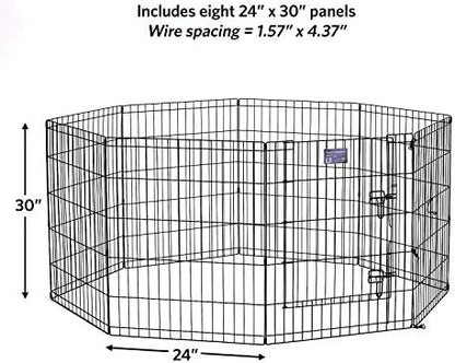 MidWest 30-Inch Exercise Pen, Single Door, 16 Sq Ft Play Area