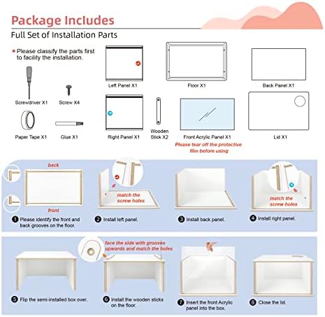 Niteangel Visible Hamster Digging Box for Syrian Dwarf Roborovski Campbell Hamsters Gerbils Mice Lemmings Degus or Other Small-Sized Pets (Burlywood)