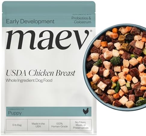Maev Human-Grade Frozen Fresh Chicken Puppy Food, 5 lb