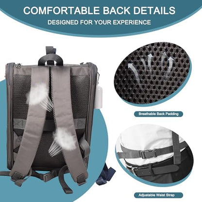 Jespet Pet Backpack Carrier for Small Dog, Soft Car Bed Ideal for Traveling