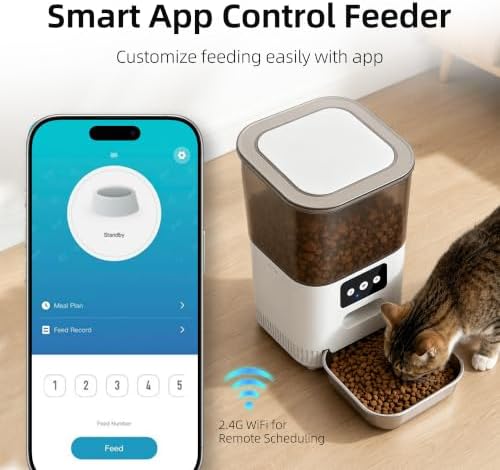 Automatic Cat Feeder, 4L Pet Feeder, Cat Dog Food Dispenser, Auto Feeder