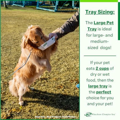 SCT, Large Disposable Pet Food Bowl, 2 Cups (50 Quantity) Dog Food Tray, Travel Pet Bowl, Feeding Cats and Dogs, Wet Food and Dry Food, Two Cups Capacity, 50 Count