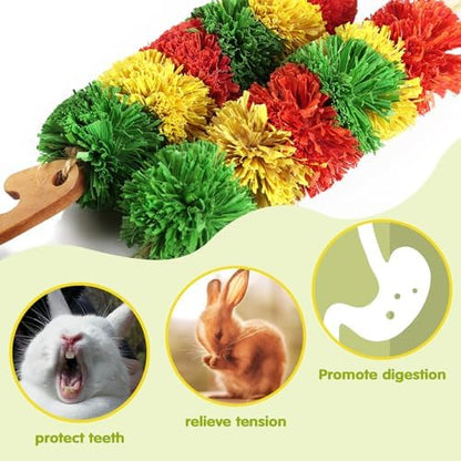 Abizoo Bunny Hanging Toy, Rabbit Cage Decoration for Small Animals Cage