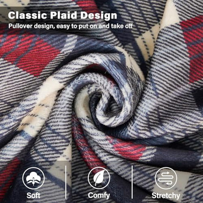 KYEESE Velvet Dog Pajamas for Small Dogs Soft Plaid Onesie Daily Wear