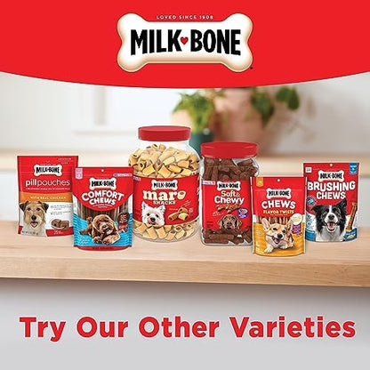 Milk-Bone MaroSnacks Peanut Butter Flavor (Artificially Flavored) Dog Treats with Real Bone Marrow, 40 Oz. Canister (Pack of 2)