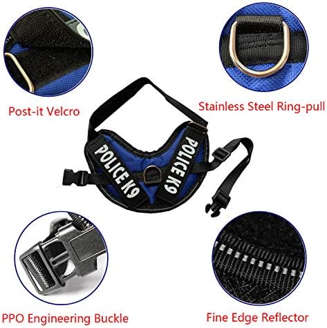Rabbit Harness with Leash for Bunny Rabbits Cats Small Animals (Blue)