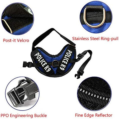 Rabbit Harness with Leash for Bunny Rabbits Cats Small Animals (Blue)