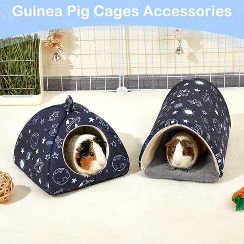 Bienbee Guinea Pig Hideout, 2 Piece Washable Set for Small Animals Small
