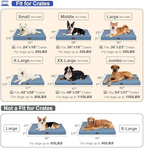 Waterproof Orthopedic Outdoor Dog Bed XL for Extra Large Dogs