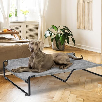 Veehoo Outdoor Elevated Dog Bed, Cooling Raised Dog Beds for XXLarge Dogs