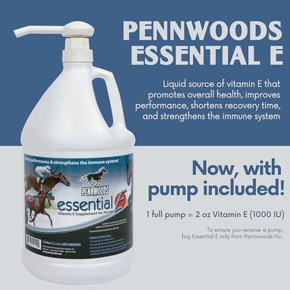 Pennwoods Essential E: Equine Vitamin E Horse Supplement, 1 Gallon