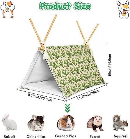 Bearded Dragon Reptile Sleeping Bed Tent Hide Tank Decor Accessories Habitat Shelter for Lizard Bearded Dragon Leopard Gecko (Cactus 1)