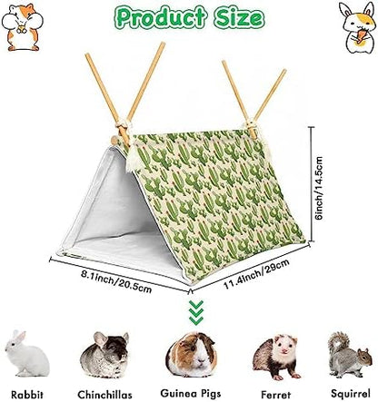 Bearded Dragon Reptile Sleeping Bed Tent Hide Tank Decor Accessories Habitat Shelter for Lizard Bearded Dragon Leopard Gecko (Cactus 1)
