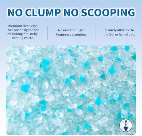 Made4Pets Cat Litter Crystals,Non Clumping Litter 8.6 lbs(2 x 4.3 lb Packs)