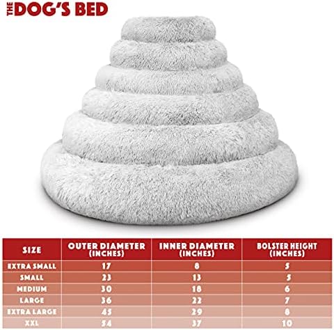 The Dog’s Bed Calming Donut Dog Bed, Machine Washable Removable Zip Cover