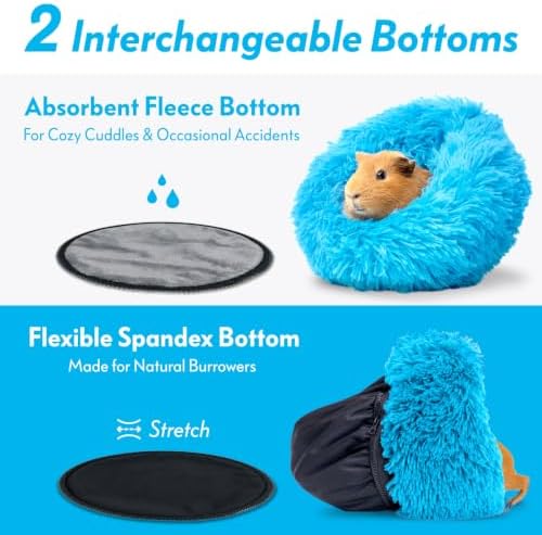 Paw Inspired Furr-O Burrowing Pet Bed Enrichment, Removable Base, Blue
