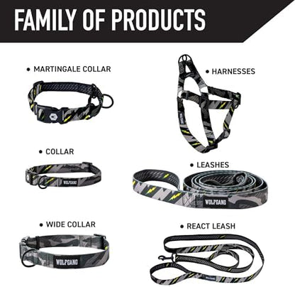 Wolfgang Heavy Duty Martingale Dog Collar with Quick Release Nylon Buckle for Walking & Training, DarkSkies Print, Extra Large