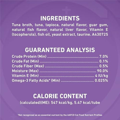 Purina ONE Plus Immune Support Purees with Real Tuna Lickable Cat Treats - 1.4 oz (Pack of 24)