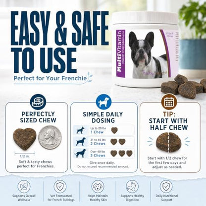 Healthy Breeds French Bulldog Multi-Vitamin Soft Chews 60 Count