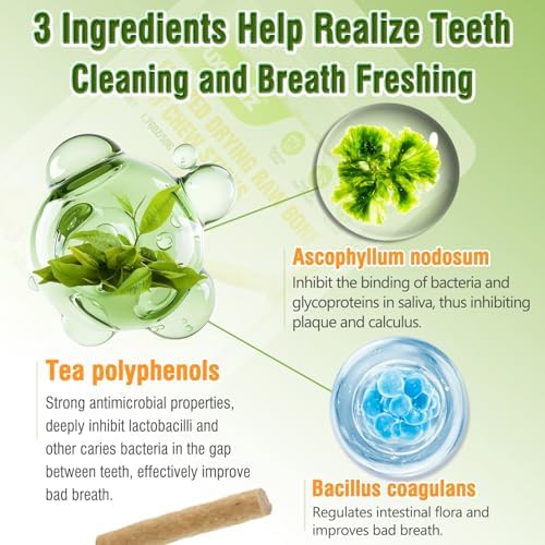 Freezed Dried Cat Chew Sticks Salmon Flavor, Cat Dental Treats for Freshens Breath and Controls Tartar, Feline Teething Sticks