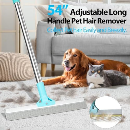 Carpet Rake for Pet Hair Removal Tool,Reusable Hair Remover Broom