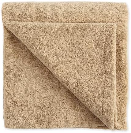 Bone Dry Pet Grooming Towel Collection Absorbent Microfiber X-Large, 41x23.5, Embroidered Taupe (Pack of 12)