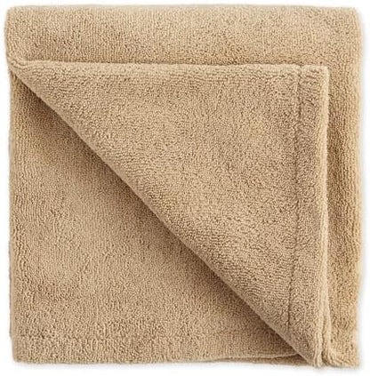 Bone Dry Pet Grooming Towel Collection Absorbent Microfiber X-Large, 41x23.5, Embroidered Taupe (Pack of 12)
