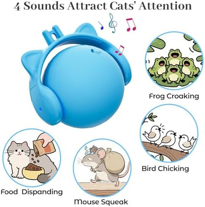 ORSDA Cat Toys for Indoor Cats, New Intelligent Voice Timing Touch Control Cats Ball, Simulate Mouse Sound Kitten Toy, Automatic Interactive Moving Cat Toy for All Ages
