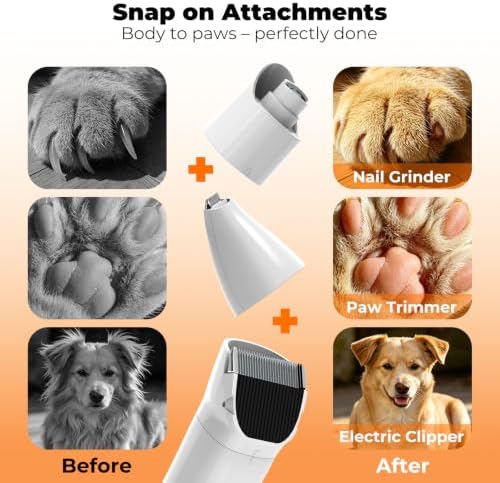 Dog Grooming Vacuum Kit, Pet Hair Vacuum for Shedding