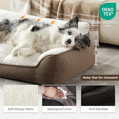 Extra Thick Orthopedic Bolster Dog Bed Medium Size Dogs
