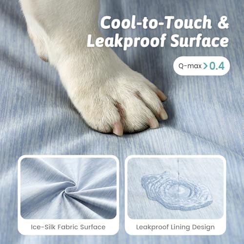 COZY KISS Cooling Dog Bed for Extra Large Dogs, 48" Orthopedic Pet Sofa