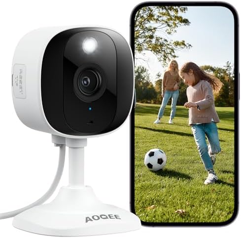 AOQEE Wired 2K Indoor Camera for Pet/Baby/Elderly, Human Detection, C1 1Pcs