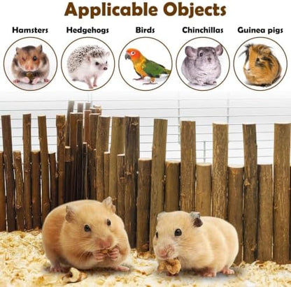 PINVNBY Bendy Hamster Climbing Ladder Bridge Long Natural Wooden Rat Fence