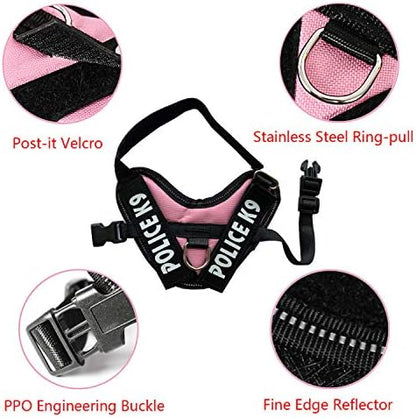 Rabbit Harness with Leash for Bunny Rabbits Cats Small Animals (Pink)