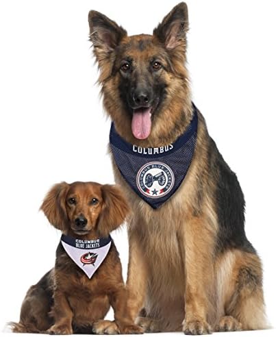 NHL Columbus Blue Jackets Bandana for Dogs & Cats, Large/X-Large. - Cute & Stylish Bandana! The Perfect Hockey Fan Scarf Bandana, Great for Birthdays Or Any Party!