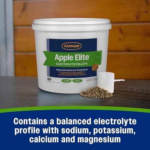 Farnam Apple Elite Horse Electrolytes Pellets Supplement, 40 Day Supply