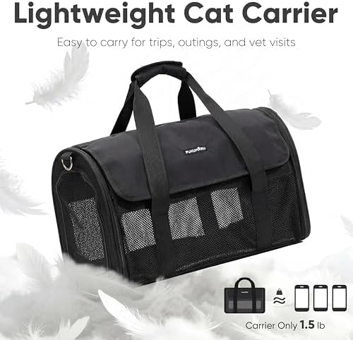 FUKUMARU Cat Carrier Soft, Ultra Lightweight Airline Approved Dog Carrier