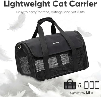 FUKUMARU Cat Carrier Soft, Ultra Lightweight Airline Approved Dog Carrier