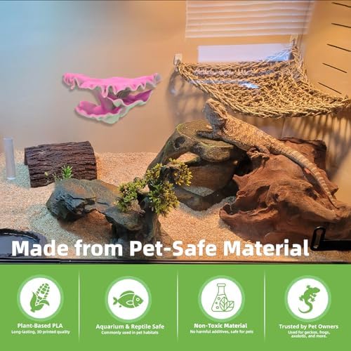 Westant Mushroom Decor for Reptile Tank, Pet-Safe (Twilight, Shelf Cap)