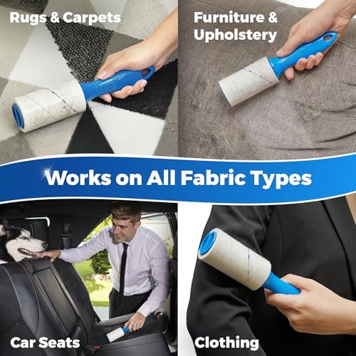 PetLovers Extra Sticky Lint Roller Value Set 270 Sheets for Pet Hair Removal and Clothes, Dog and Cat Lint Remover, 3 Pack