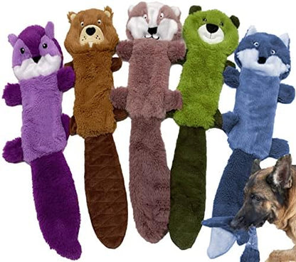Jalousie 5 Pack Stuffingless Dog Crinkle Paper Toys Dog Toy Dog w/Durable Liner No Stuffing Dog Toy - Dog Toys for Pets Dogs No Stuffing Dog Crinkle Sound Toy for Medium Large Dogs