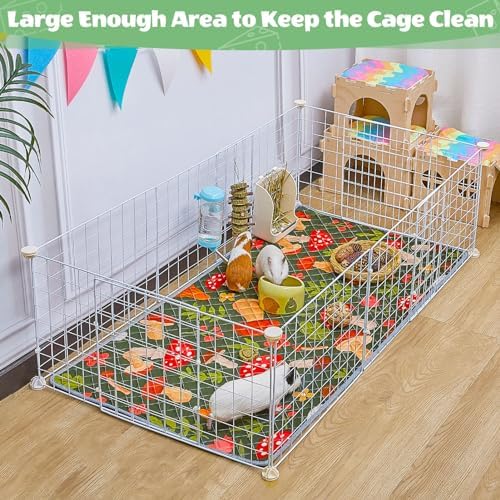 Unicorn Catcher 2 Pack Washable Guinea Pig Cage Liner, Waterproof Bedding