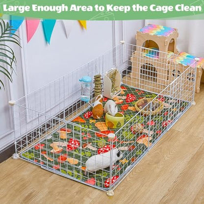 Unicorn Catcher 2 Pack Washable Guinea Pig Cage Liner, Waterproof Bedding