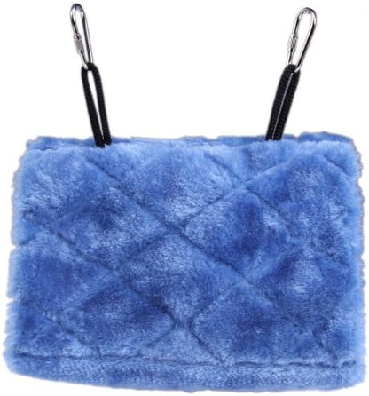 Vktech® Plush Snuggle Bird Hammock Hanging Snuggle Cave Happy Hut Bird Parrot Hideaway Size M (23.5 * 22cm) (Blue)