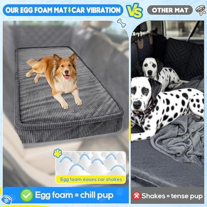 Loiion Dog Car Bed, Non-Slip Backseat Extender Pet Mat 50"x24.6"x4"