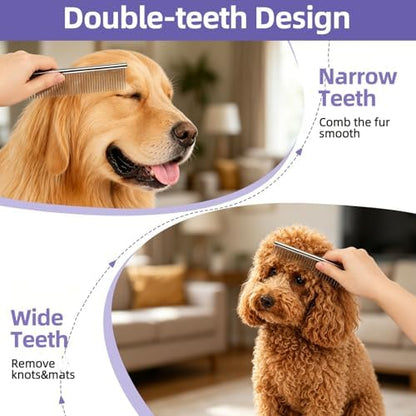 German Shepherd Brush with Pet Finishing Comb,2PCS