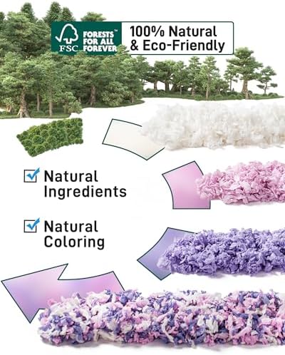 BUCATSTATE Hamster Bedding 70L, 99% Dust-Free Paper Bedding, Lavender