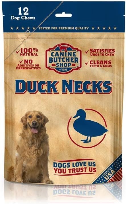 Duck Necks for Dogs, All-Natural Dog Chews, 12 Ct