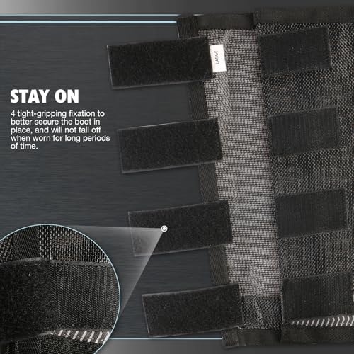Harrison Howard Loose-Fitting Horse Fly Boots UV-Protective, Durable Fine Mesh Leggins with Reflective Strips (Set of 4)