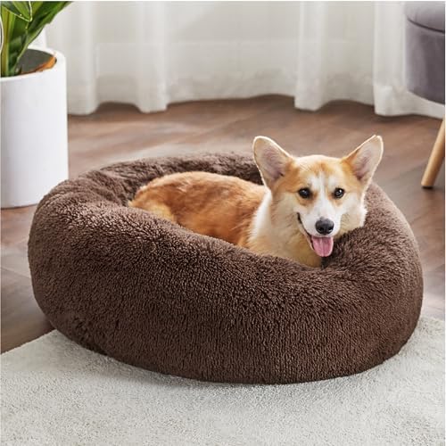 Bedsure Calming Dog Bed Medium Large Size Dogs Washable Pet Bed,33ins